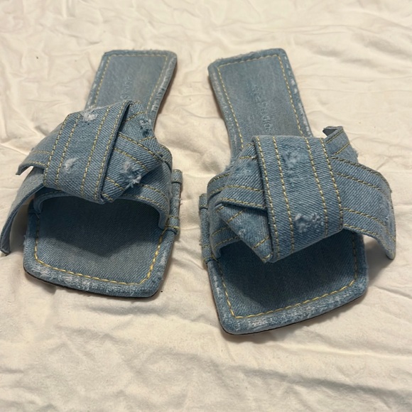 Acne Studios Musubi bow denim slides size 37 - Picture 2 of 6